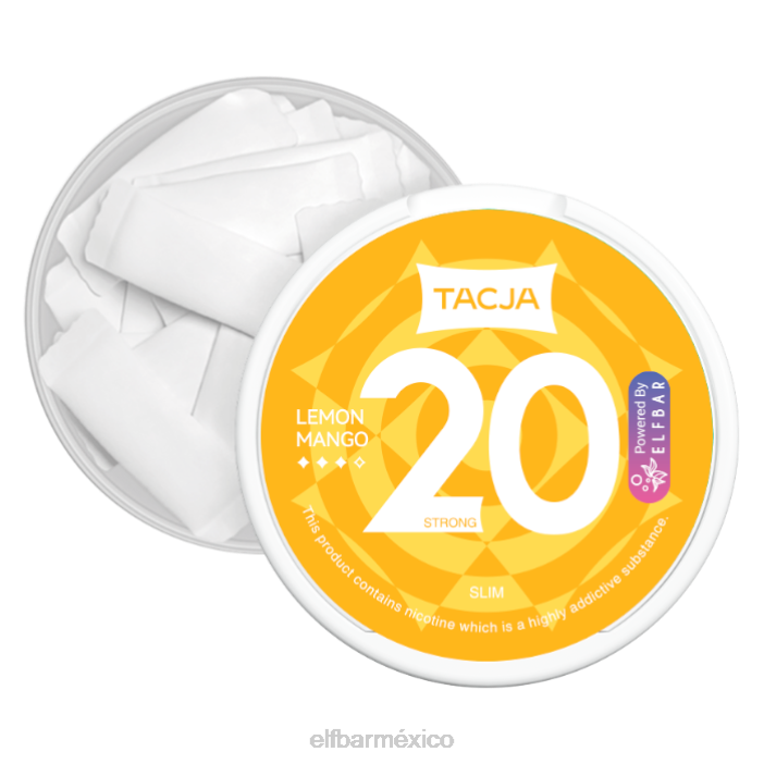 ELF BAR BC5000 Precio Mexico Bolsa de nicotina tacja - mango limón - 1 paquete - 20 mg/g J40L224