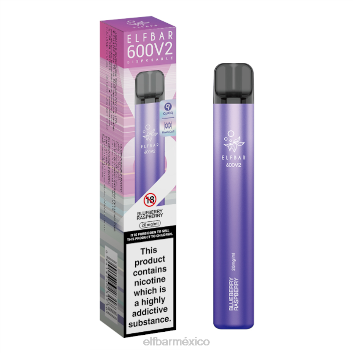 ELF BAR BC5000 Precio Mexico Vaporizador desechable 600v2 - 20 mg J40L16 frambuesa arándano