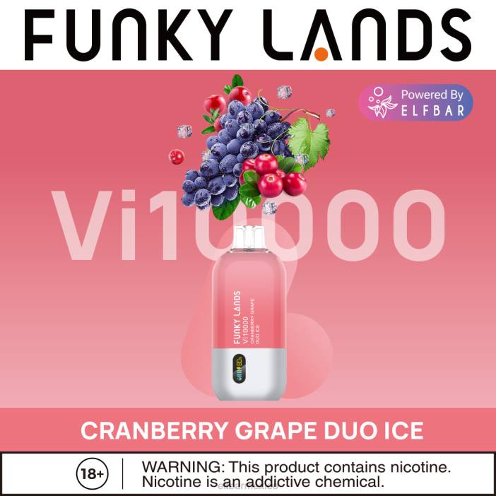 ELF BAR BC5000 Precio Mexico funky lands mejor sabor vape desechable vi10000 serie helada J40L458 hielo dúo de uva y arándano
