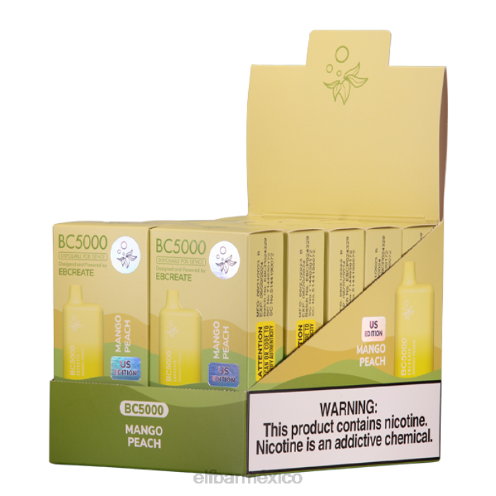 ELF BAR Mejores Sabores mango melocotón bc5000 consumidor - single J40L286