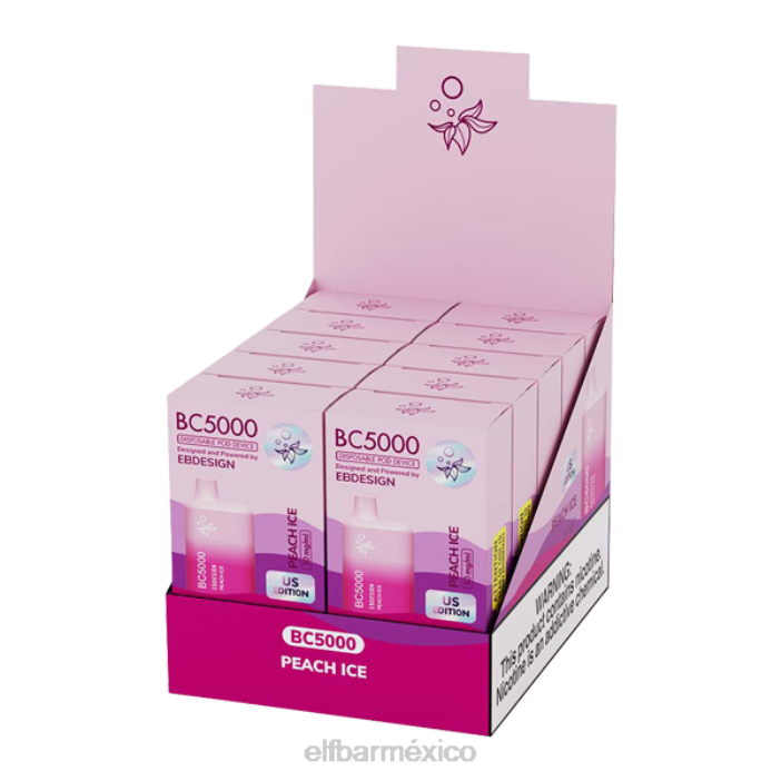 ELF BAR Mejores Sabores melocotón hielo bc5000 consumidor - single J40L273