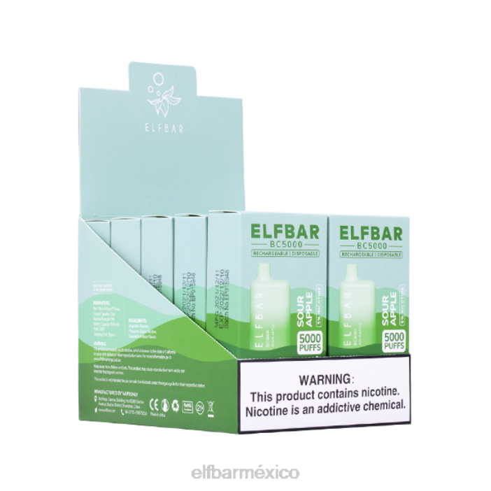 ELF BAR Mexico City manzana agria eb bc5000 consumidor - single J40L294