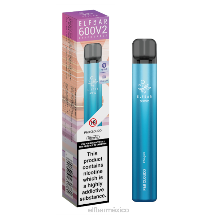 ELF BAR Sabores 10000 Vaporizador desechable 600v2 - 20 mg J40L25 nube pb