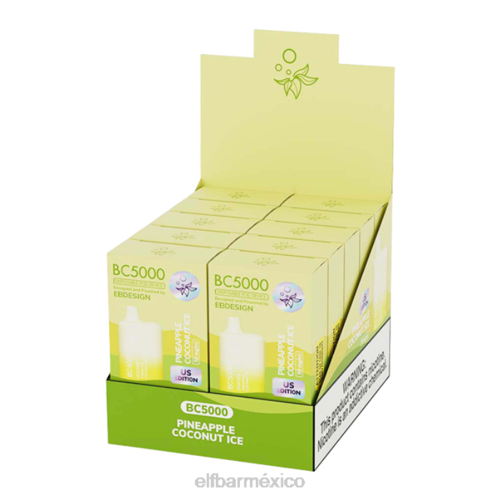 ELF BAR Sabores 10000 piña coco hielo bc5000 consumidor - single J40L272