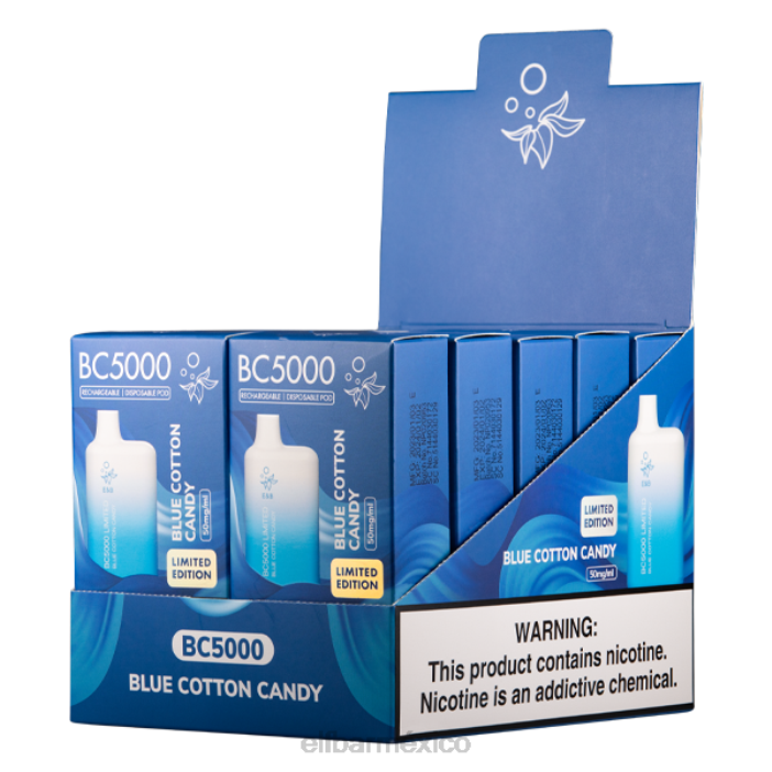 ELF BAR Sabores 4000 Algodón de azúcar azul bc5000 consumidor - 50 mg - individual J40L283