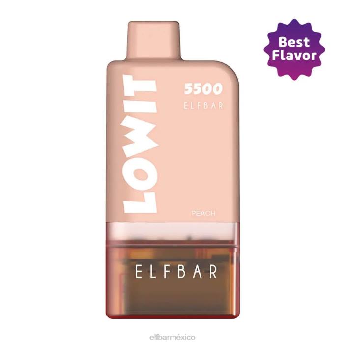 ELF BAR Sabores 4000 kit de cápsulas precargadas lowit 5500 2nic melocotón J40L439 vaina de melocotón+batería marrón