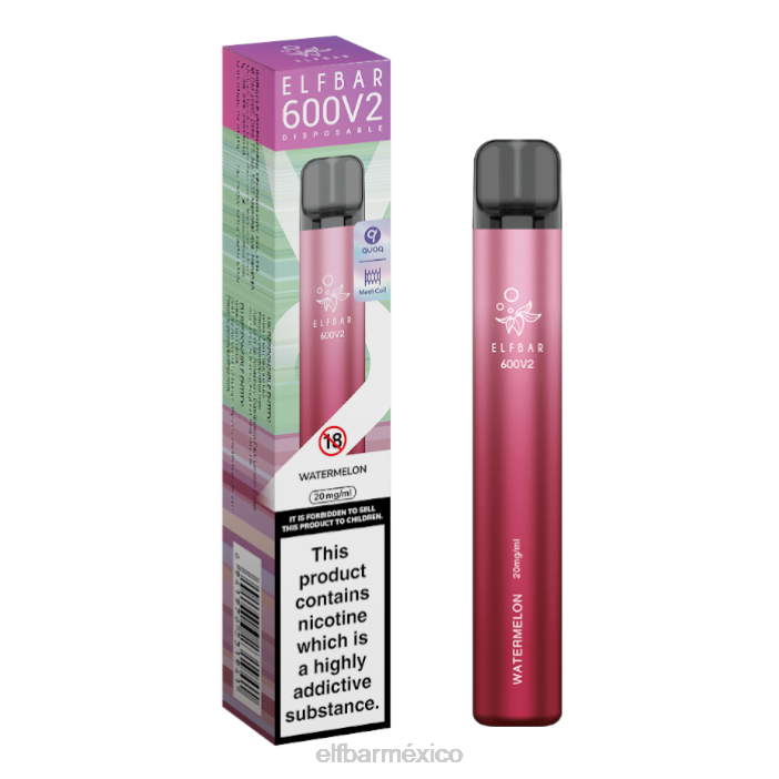 ELF BAR Sabores Vaporizador desechable 600v2 - 20 mg J40L4 sandía