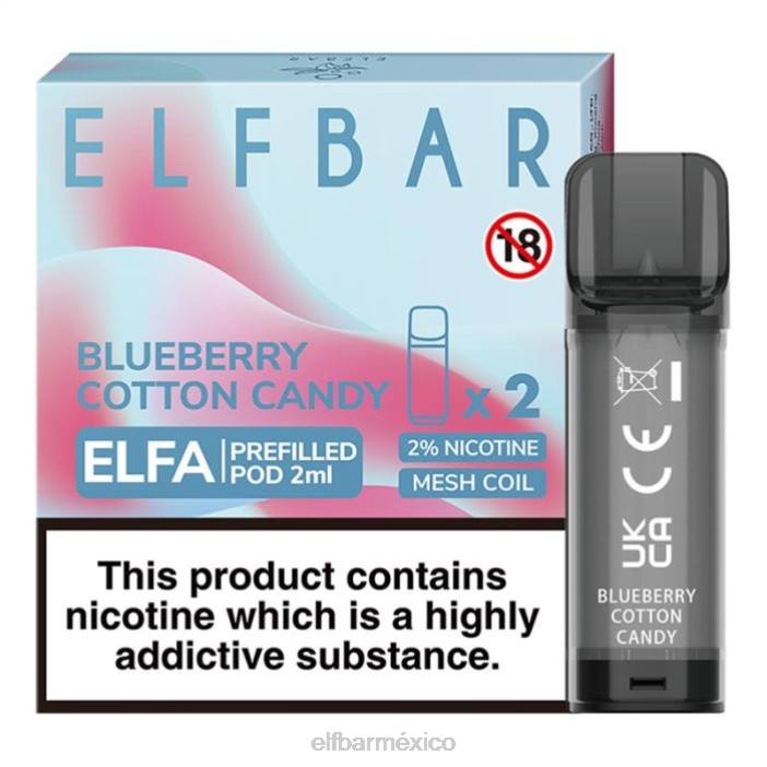 ELFBAR Mexico cápsula precargada de elfa - 2 ml - 20 mg (paquete de 2) J40L132 mezclar bayas