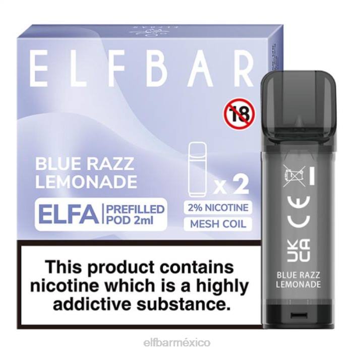ELFBAR Mexico cápsula precargada de elfa - 2 ml - 20 mg (paquete de 2) J40L132 mezclar bayas