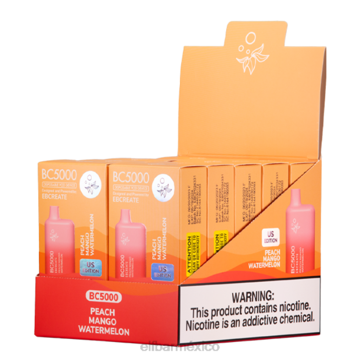 ELFBAR Mexico melocotón mango sandía bc5000 consumidor - individual - 50 mg J40L236
