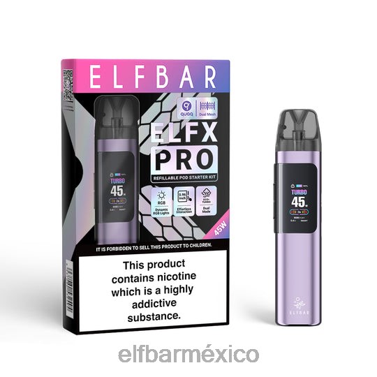 Elfbar Mexico - ELFBAR ELFX Pro ABRIR APOL DE POD púrpura 882FX2