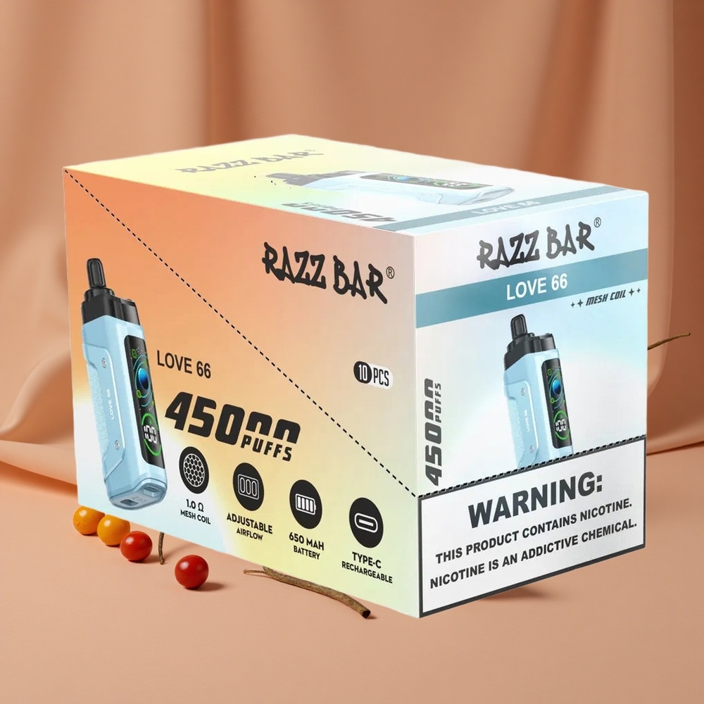 Razz Bar 45000 Puffs Amor 66 Resistencia de 10 Ohm Vape Desechable