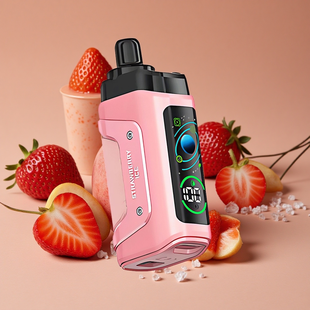 Razz Bar 45000 Puffs Vape Desechable Fresa Hielo con Bobina Mesh 10 Ohm