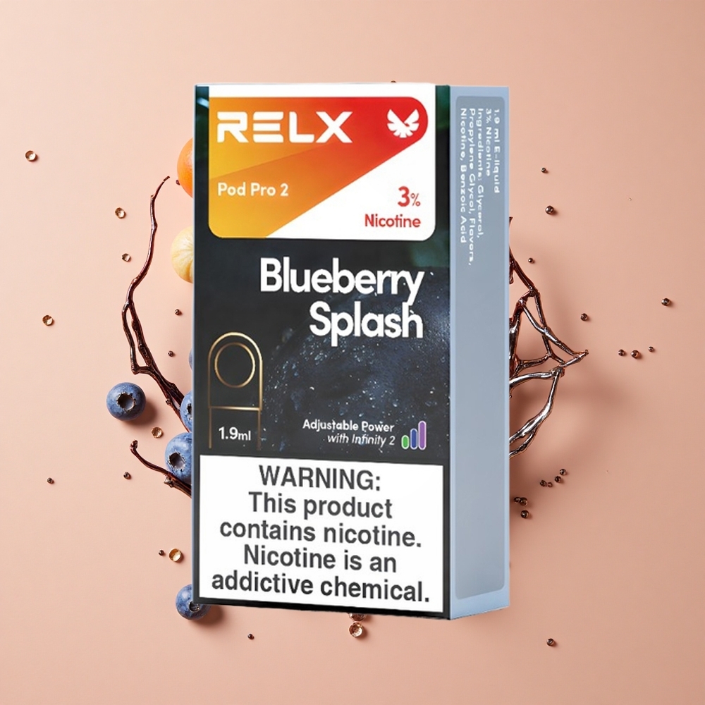 Relx Pod Pro 2 600 Puffs Arándano Azul 3 Nicotina