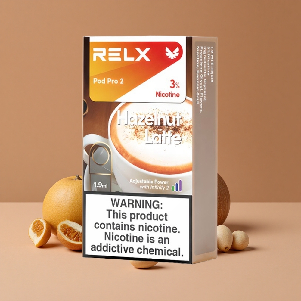 Relx Pod Pro 2 600 Puffs Avellana Latte 3 Nicotina