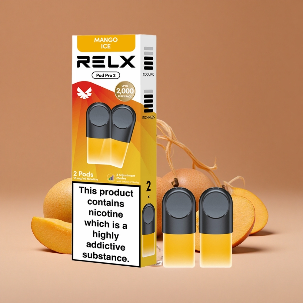 Relx Pod Pro 2 600 Puffs Dispositivo de Vapeo Mango Helado 19ml