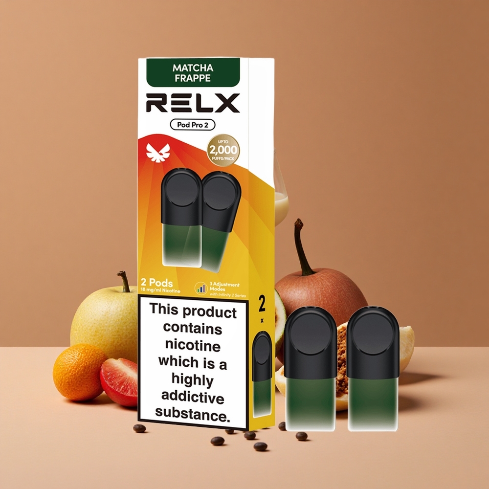 Relx Pod Pro 2 600 Puffs Té-Matcha Frappé con 19ml de Capacidad