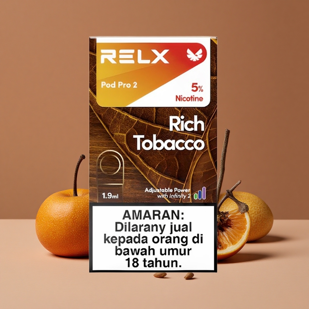 Relx Pod Pro 2 Dispositivo de Vapeo Tabaco Rico 5 Nicotina 600 Puffs