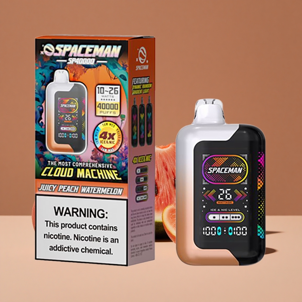 SMOK SPACEMAN SP40000 40000 Puffs Vape Desechable Melocotón Jugoso y Sandía