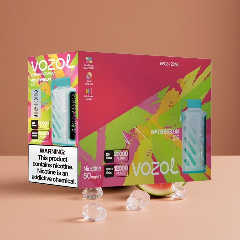 VOZOL Gear Potencia 20000 Puffs Vape Desechable Sandía Hielo 20mL