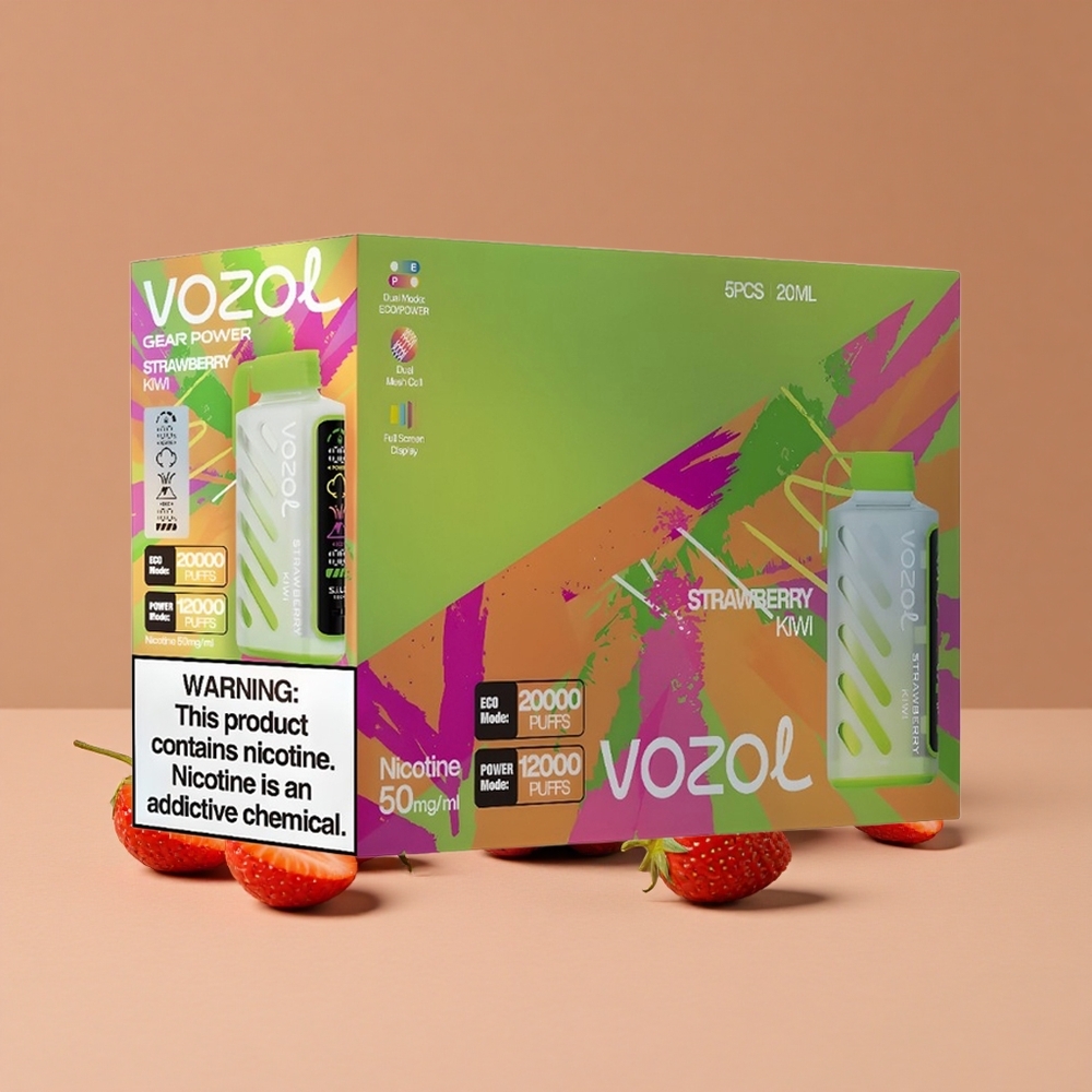 VOZOL Gear Power 20000 Puffs Fresa Kiwi Pantalla Completa