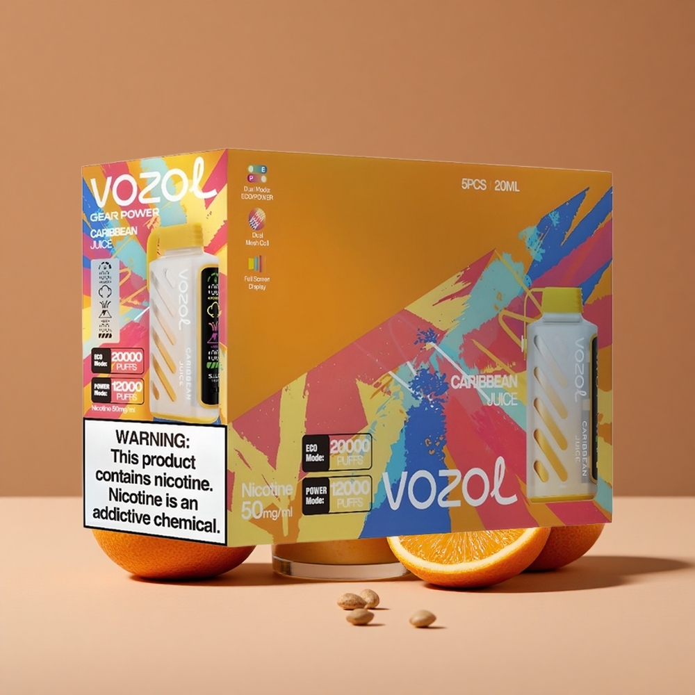 VOZOL Gear Power 20000 Puffs Pantalla Completa Zumo Caribeño