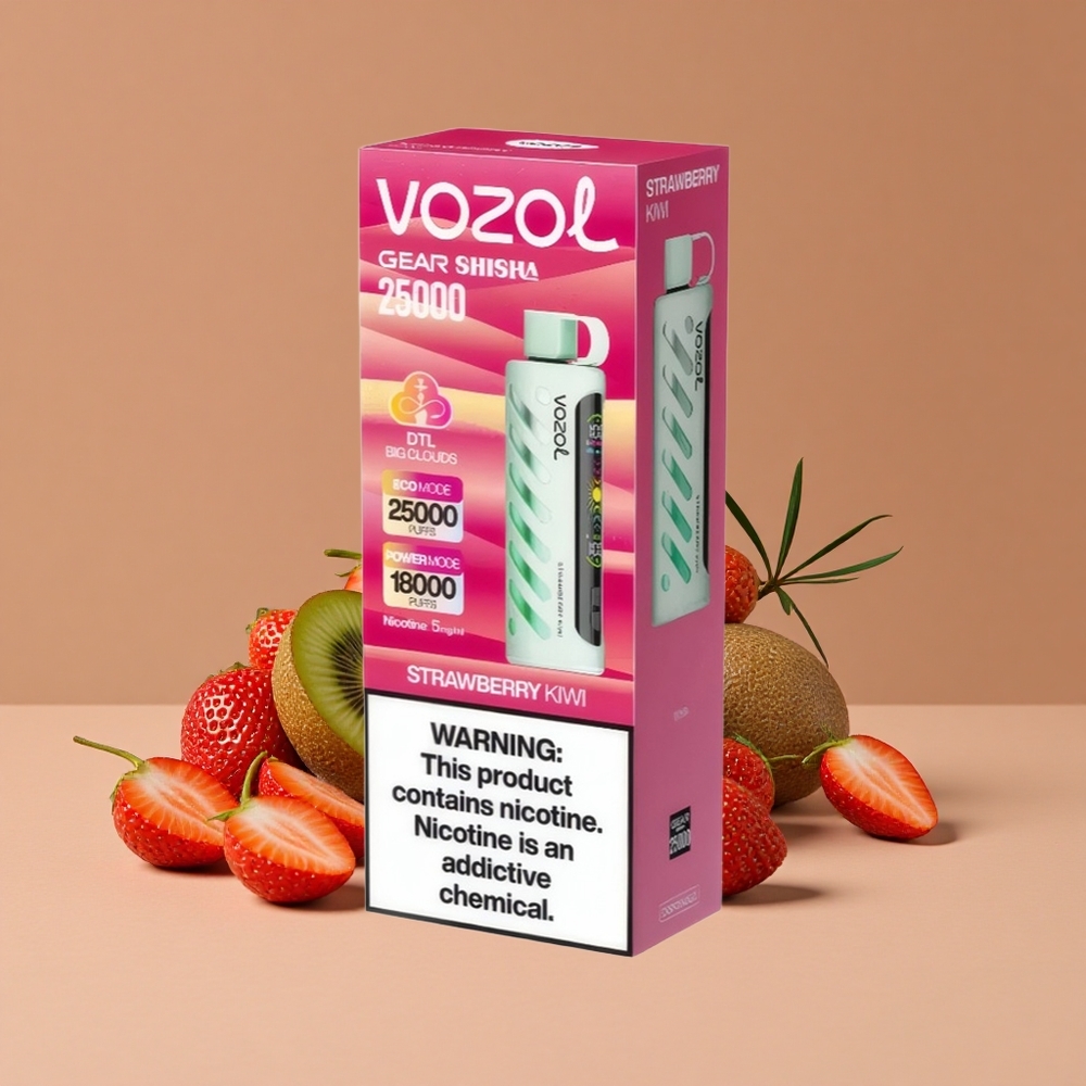 VOZOL Gear Shisha 25000 Puffs Fresa Kiwi Desechable