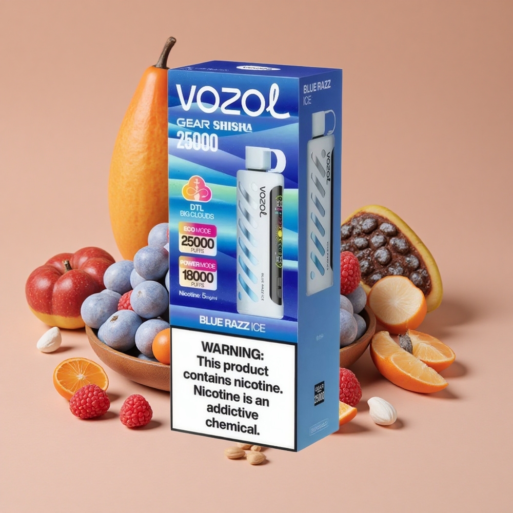 VOZOL Gear Shisha 25000 Puffs Vape Desechable Blue Razz Ice
