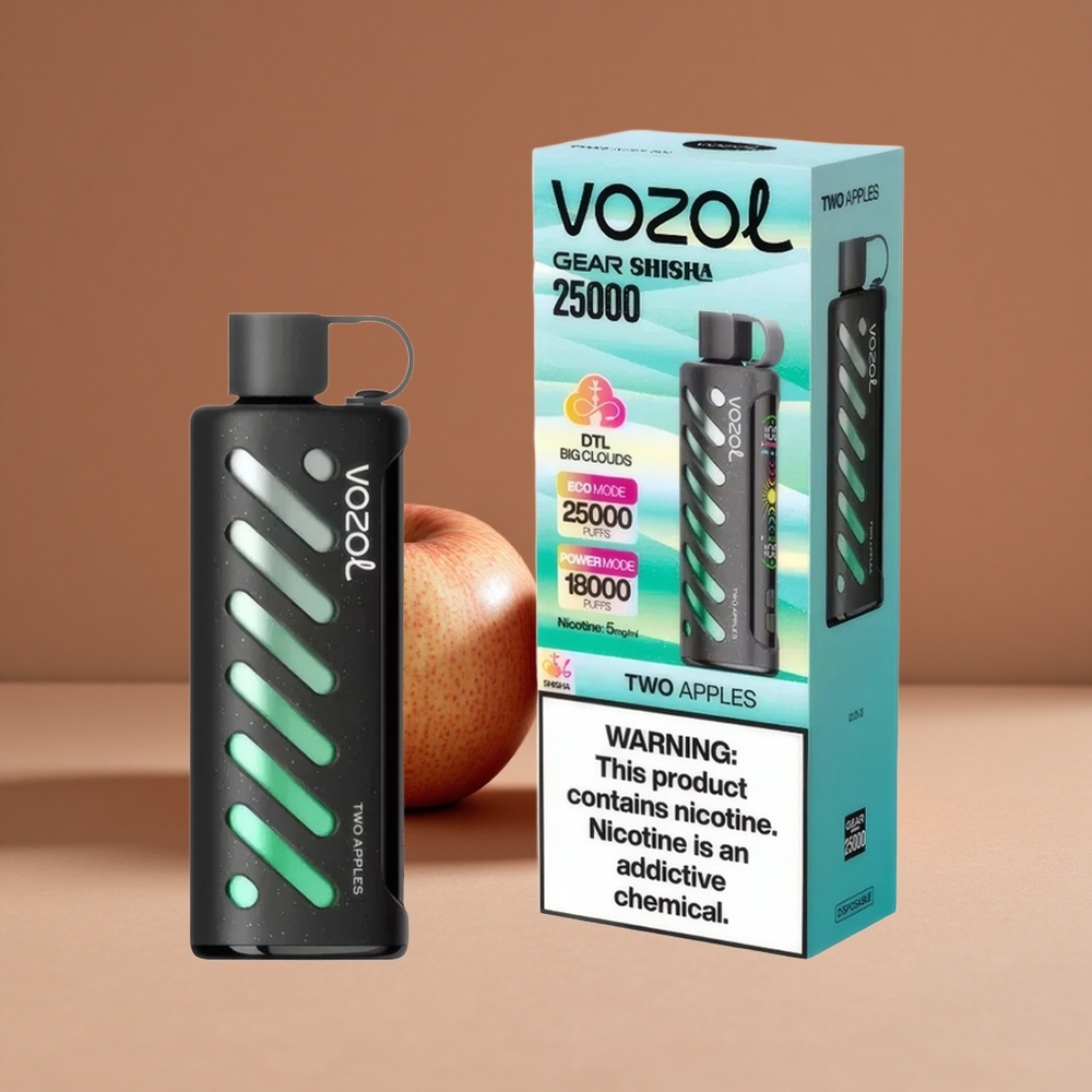 VOZOL Gear Shisha 25000 Puffs Vape Desechable Dos Manzanas