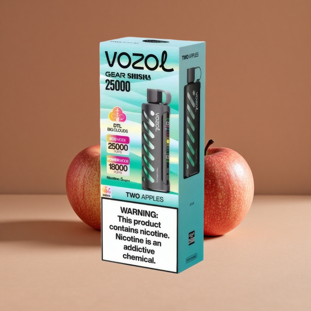 VOZOL Gear Shisha 25000 Puffs Vape Desechable Dos Manzanas