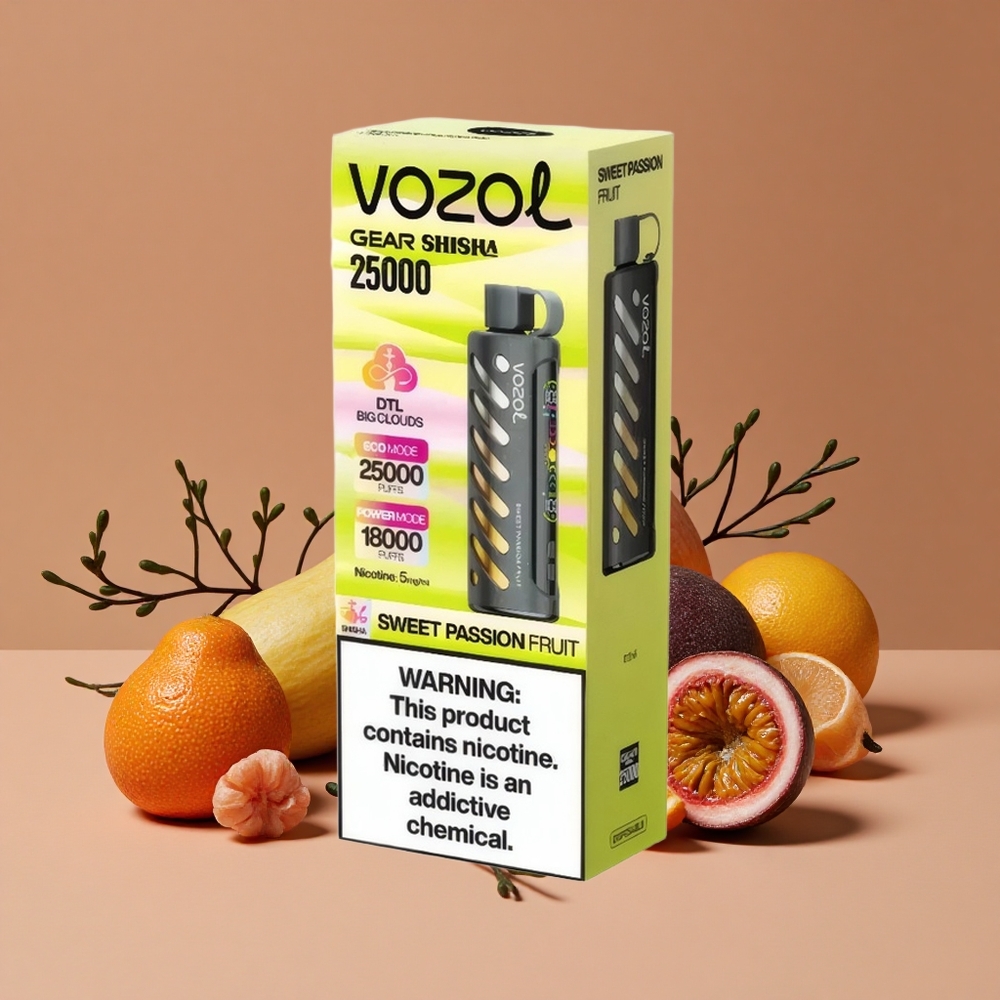 VOZOL Gear Shisha 25000 Puffs Vape Desechable Fruta de la Pasión Dulce
