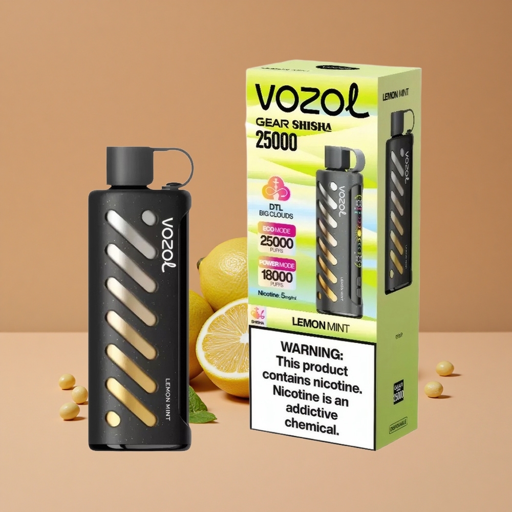 VOZOL Gear Shisha 25000 Puffs Vape Desechable Limón Menta