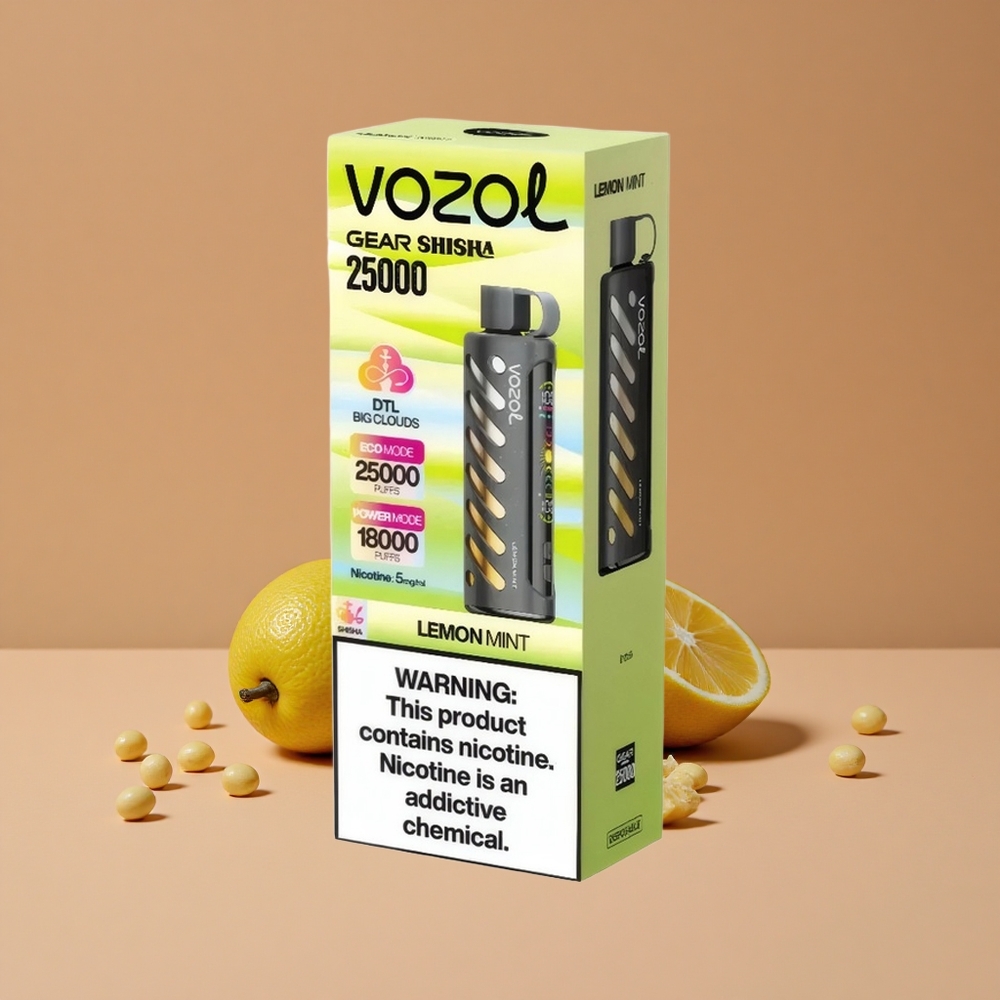 VOZOL Gear Shisha 25000 Puffs Vape Desechable Limón Menta