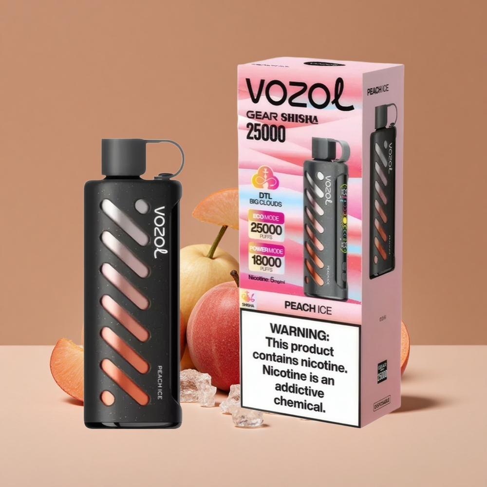 VOZOL Gear Shisha 25000 Puffs Vape Desechable Melocotón Hielo