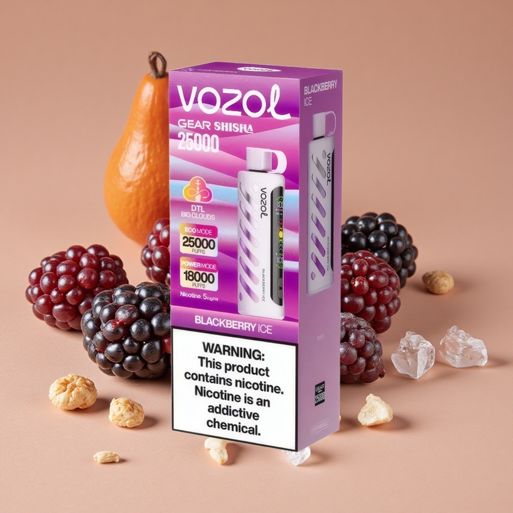 VOZOL Gear Shisha 25000 Puffs Vape Desechable Mora Helada Modo Dual Mesh