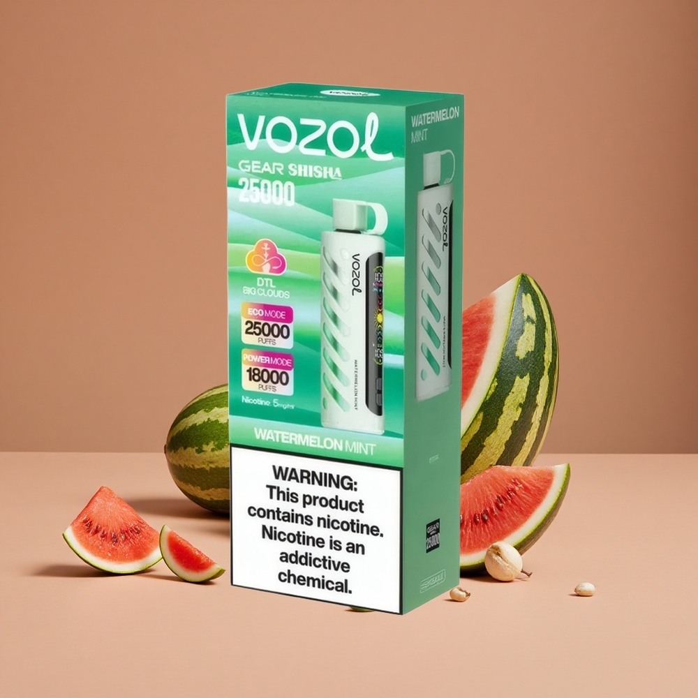 VOZOL Gear Shisha 25000 Puffs Vape Desechable Sandía Menta