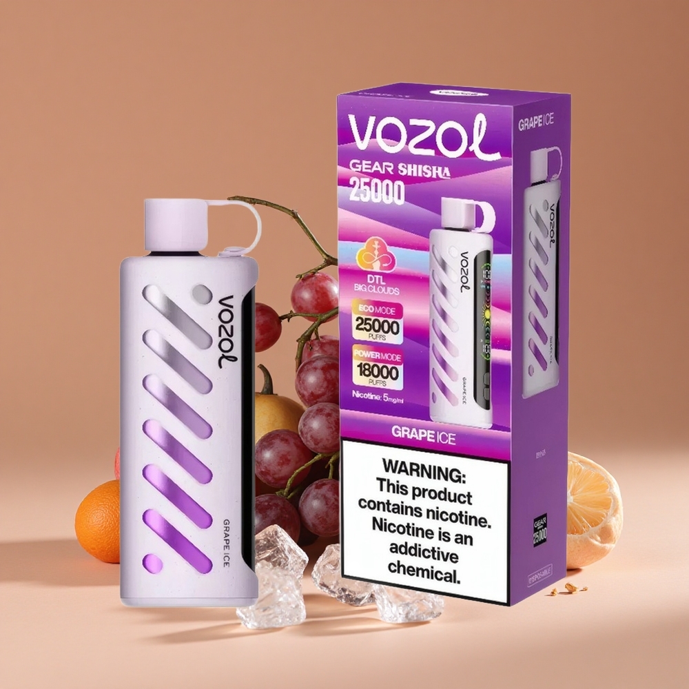 VOZOL Gear Shisha 25000 Puffs Vape Desechable Uva Hielo