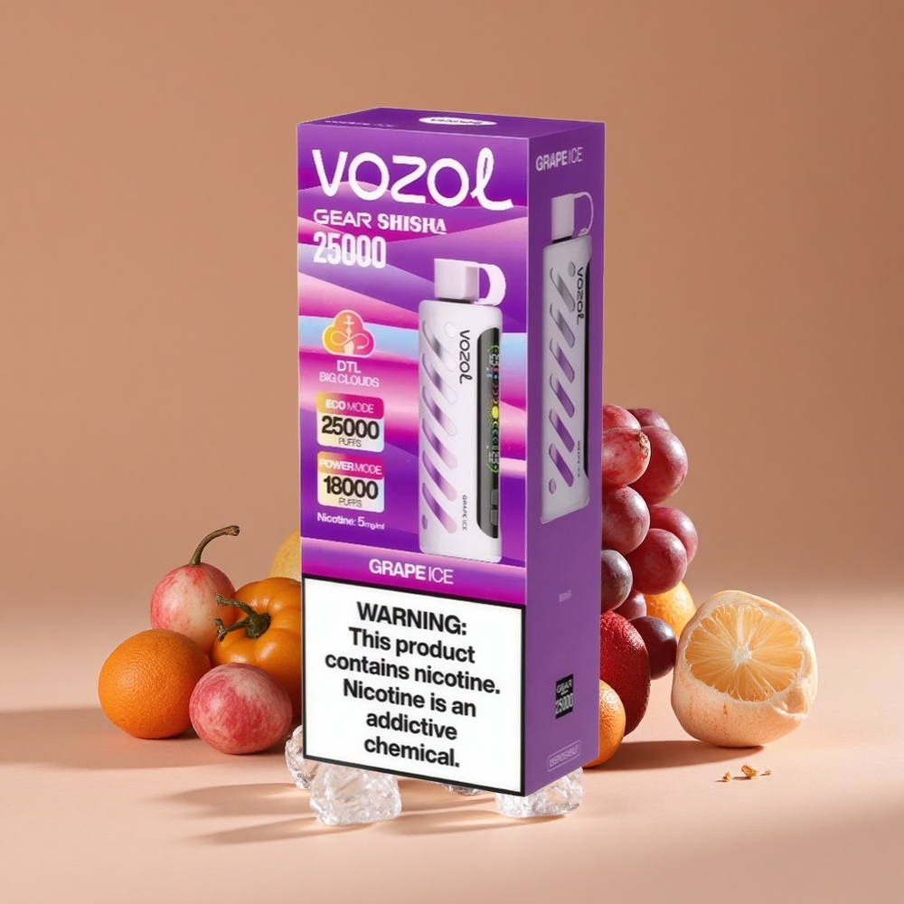 VOZOL Gear Shisha 25000 Puffs Vape Desechable Uva Hielo