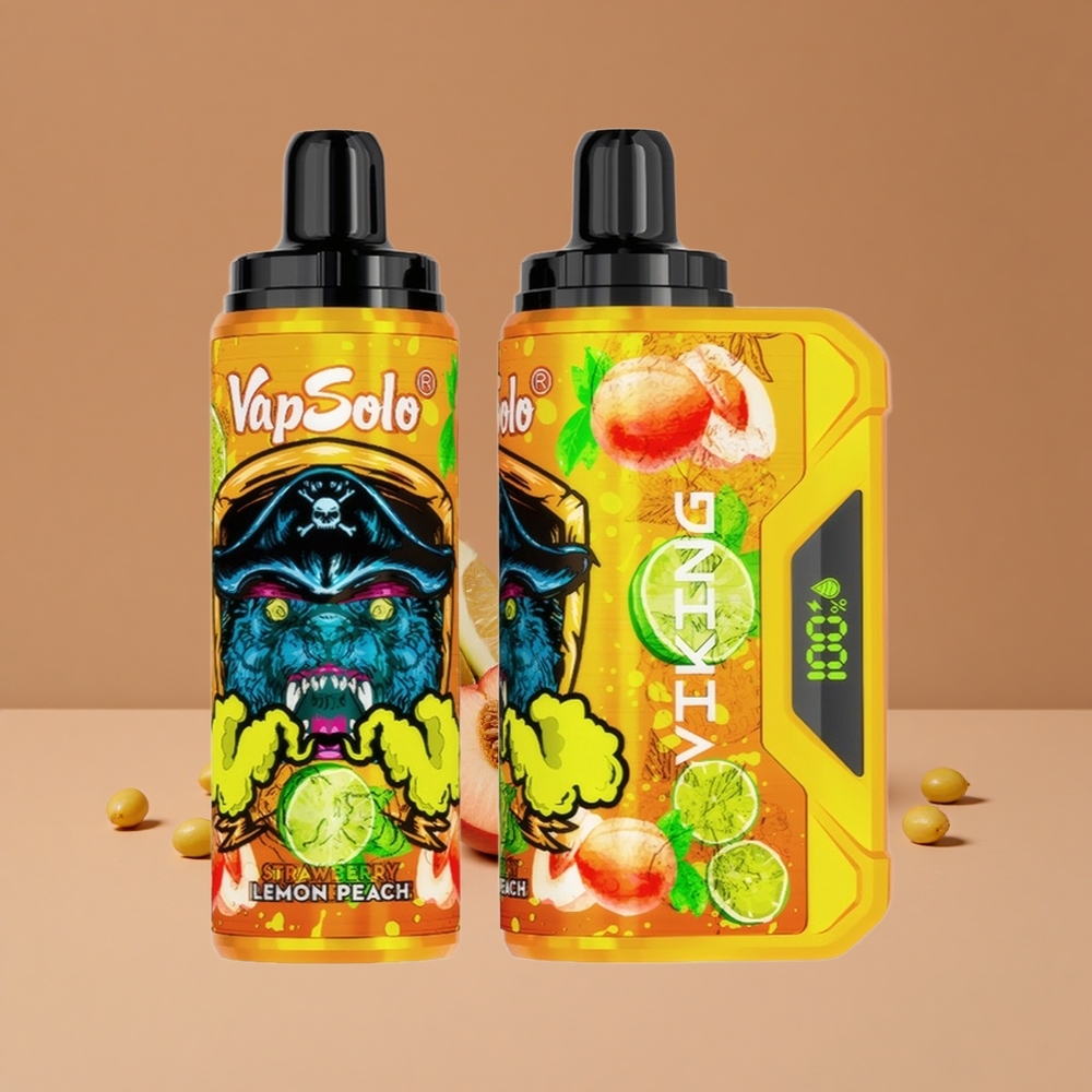 VapSolo VIKING 12000 Puffs Vape Desechable Limón Melocotón con 22ml