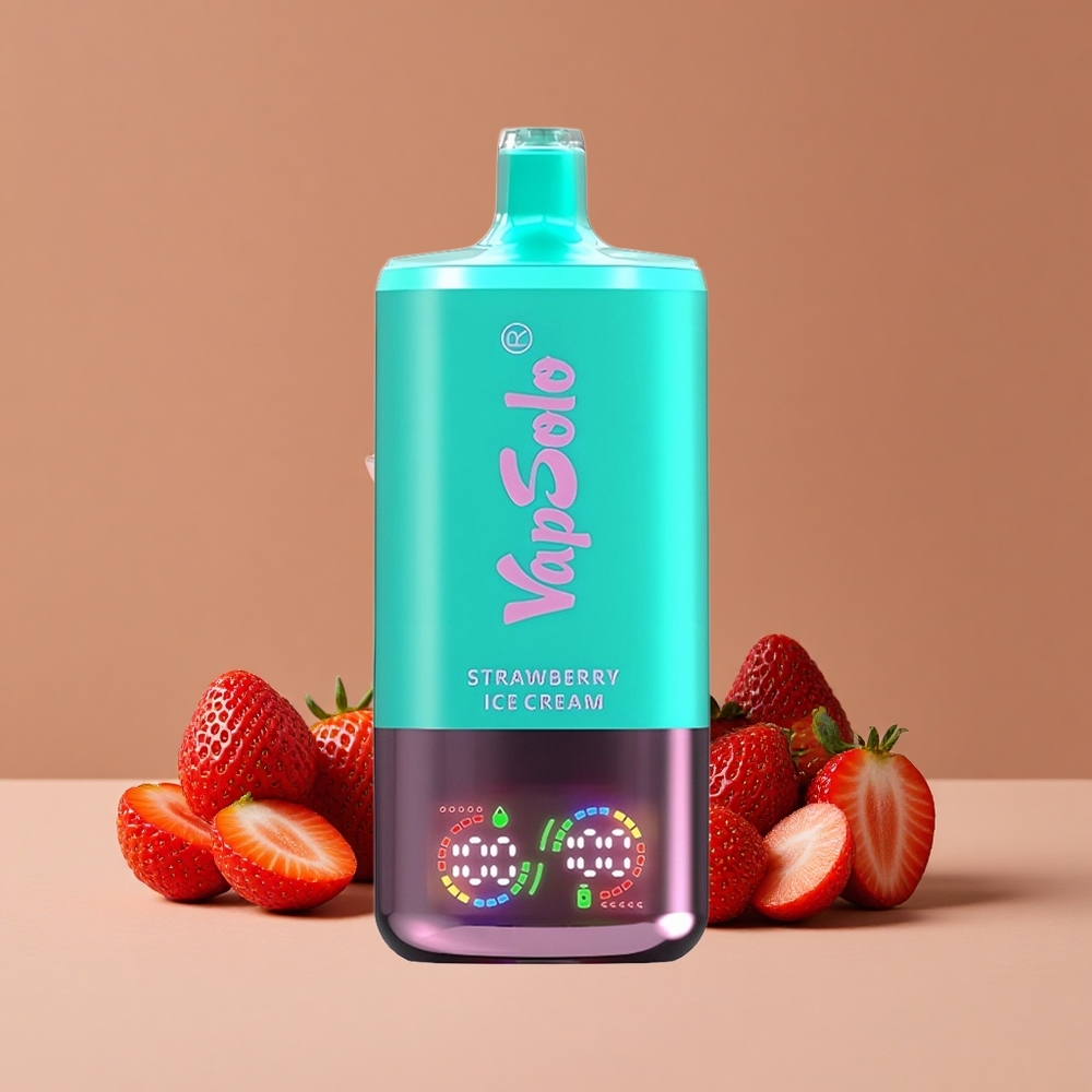 Vapsolo Triple 30000 Puffs 40ml Crema de Fresa y Hielo Desechable