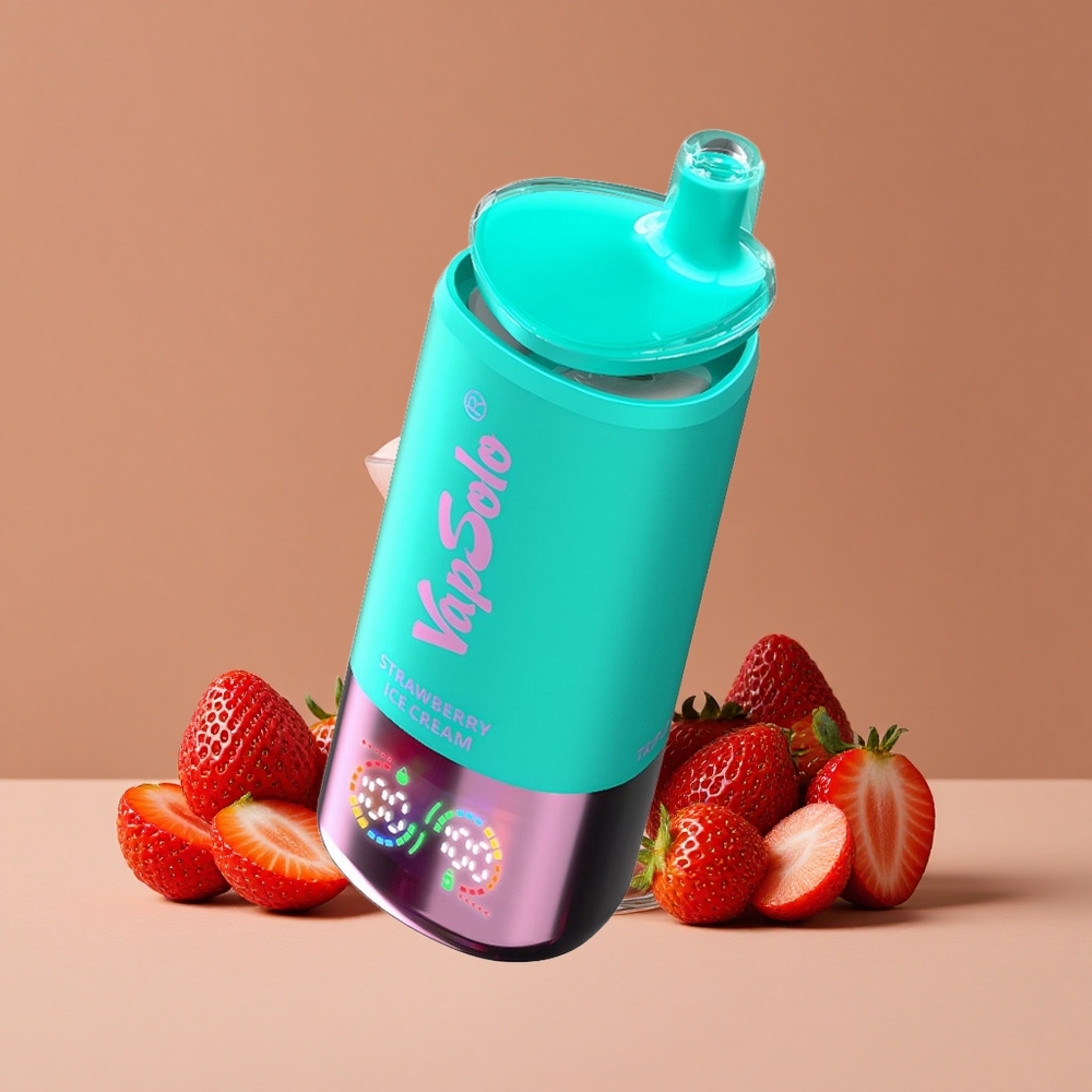 Vapsolo Triple 30000 Puffs 40ml Crema de Fresa y Hielo Desechable