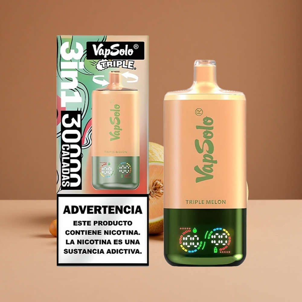 Vapsolo Triple 30000 Puffs Vape Desechable Triple Melón 40ml