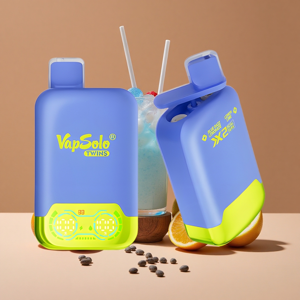 Vapsolo Twins 20000 Puffs Azul Frambuesa Limonada  Lima Limón 40ml