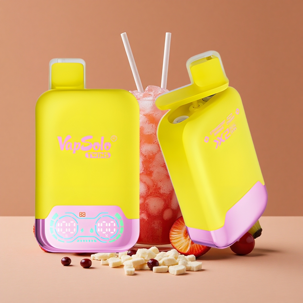 Vapsolo Twins 20000 Puffs Fresa Plátano  Cereza Efervescente 40 ml