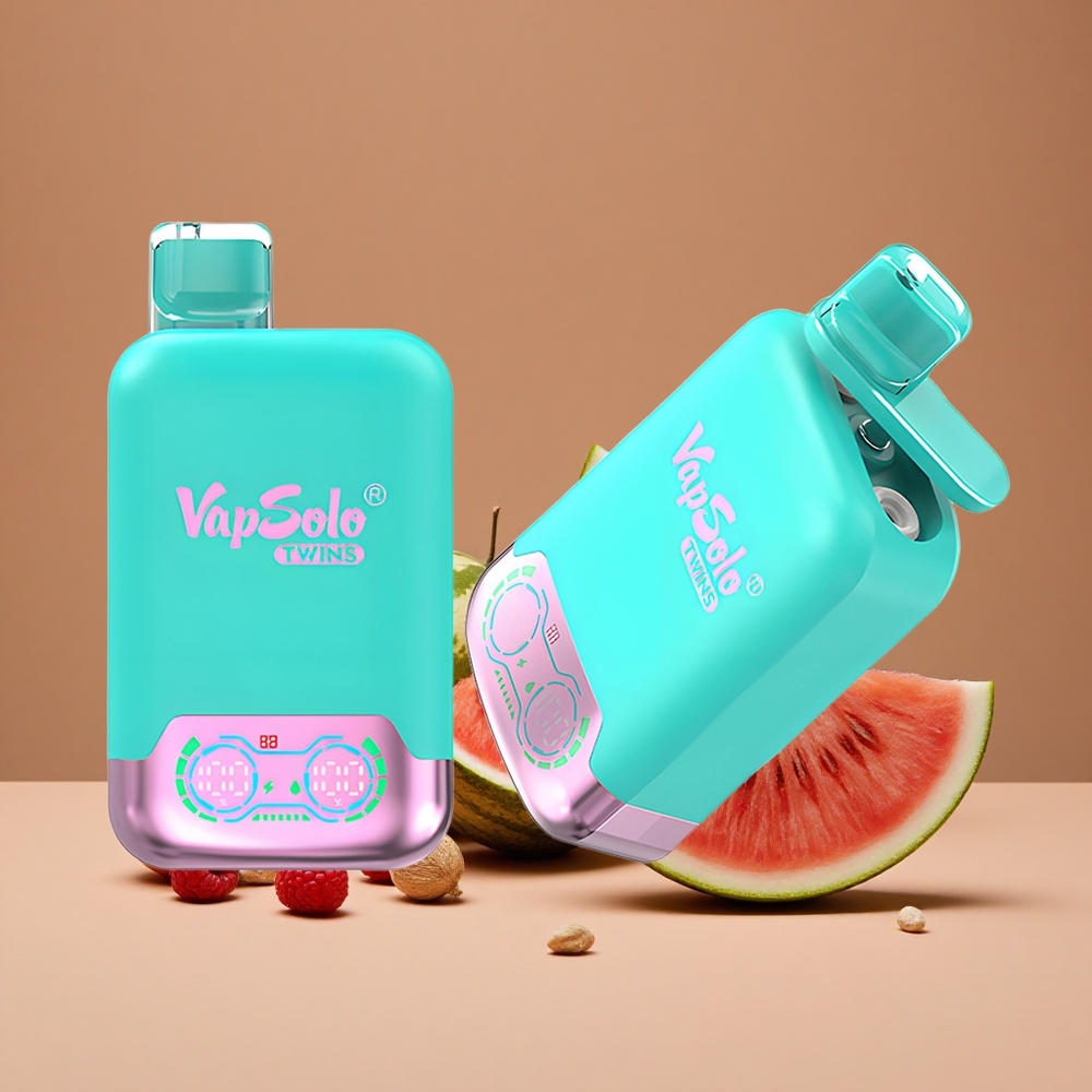Vapsolo Twins 20000 Puffs Triple Melón  Sandía Frambuesa con 40 ml de E-Líquido