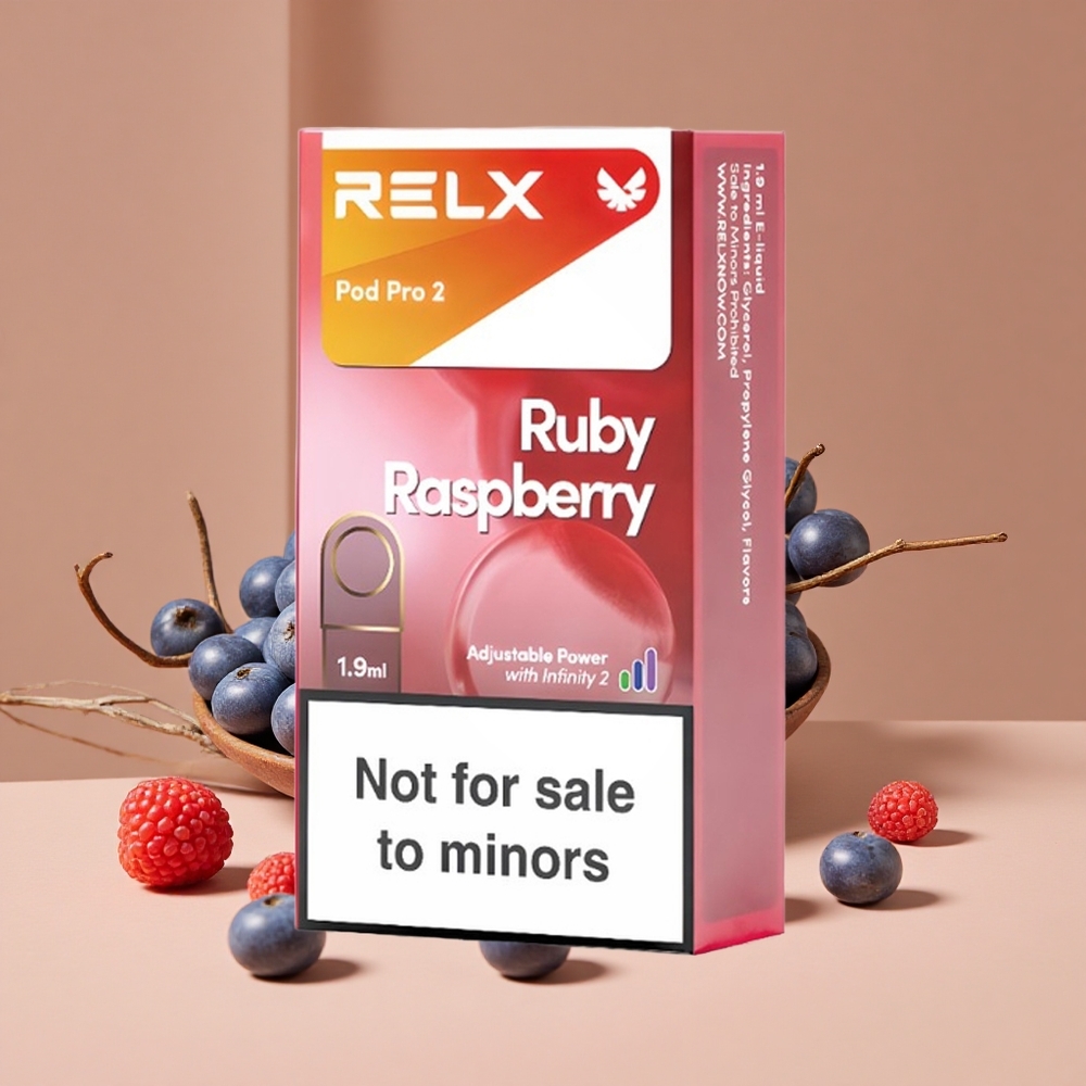 Relx Pod Pro 2 600 Puffs Frambuesa Azul Modo Eco (5.5W)