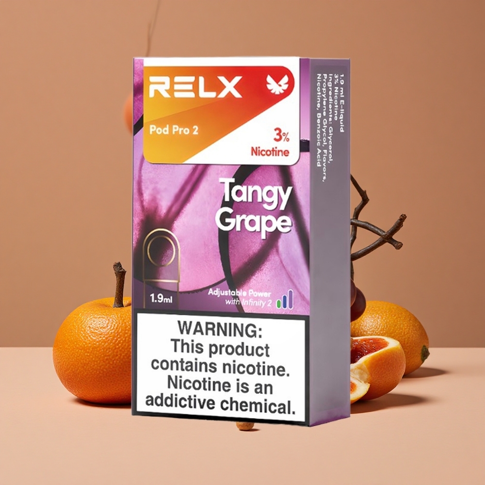 Relx Pod Pro 2 600 Puffs Uva Tangible con 3% de Nicotina