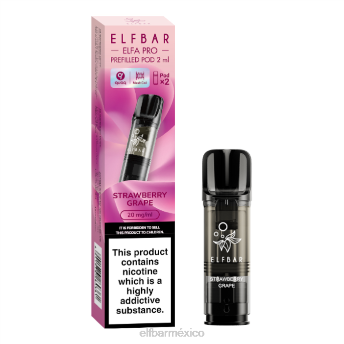 ELF BAR BC5000 Precio Mexico cápsulas precargadas elfa pro - 20 mg - paquete de 2 J40L94 uva fresa