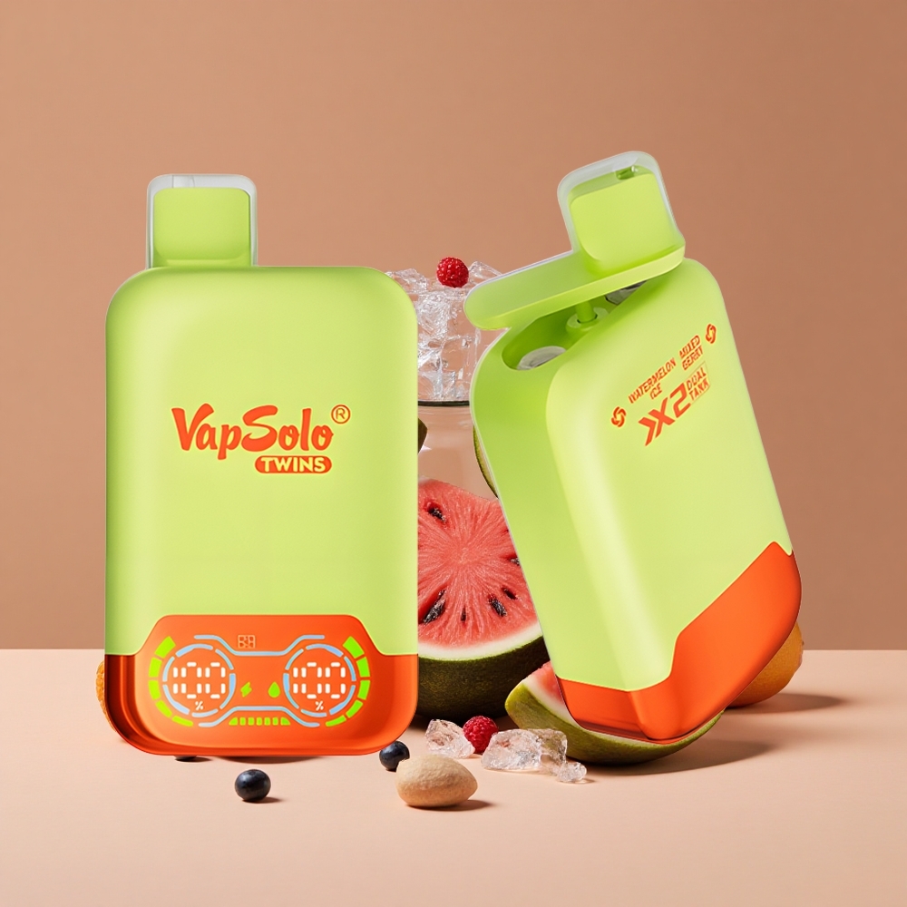 Vapsolo Twins 20000 Puffs con 40 ml de E-Líquido Sandía Helada  Frutos del Bosque