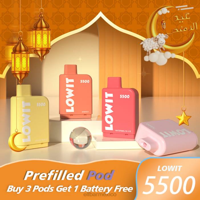 ELF BAR Sabores Mas Vendidos vaina precargada lowit 5500 inhalaciones 2 nic J40L440 hielo de arándanos